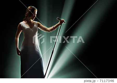 Female singer on the stage Female singer on the stage 7117346