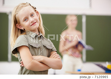 Little girl at school class 7120965