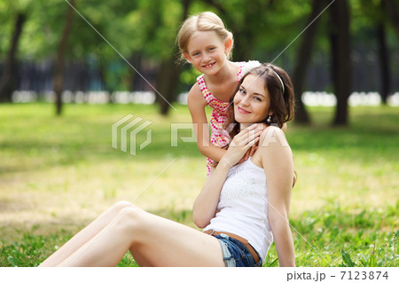 Mother and daughter in the park 7123874