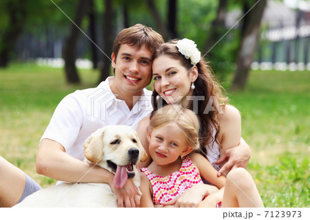 Happy family having fun outdoors Happy family having fun outdoors 7123973