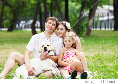 Happy family having fun outdoors 7124064