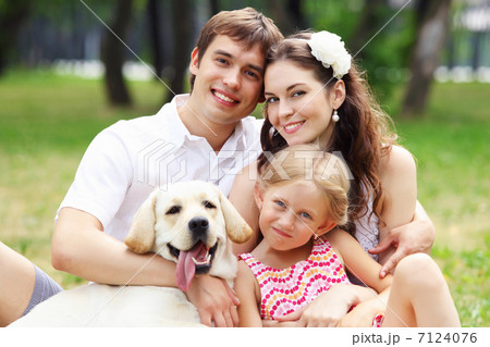 Happy family having fun outdoors 7124076