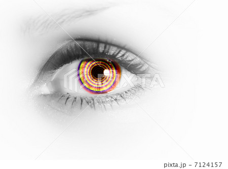 Human eye on grey background 7124157