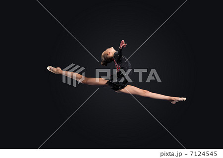 Young woman in gymnast suit posing Young woman in gymnast suit posing 7124545