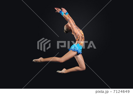 Young woman in gymnast suit posing 7124649