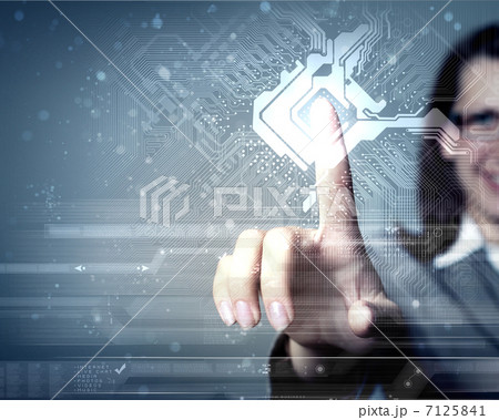future technology. touch button inerface future technology. touch button inerface 7125841