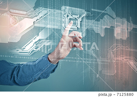 future technology. touch button inerface future technology. touch button inerface 7125880
