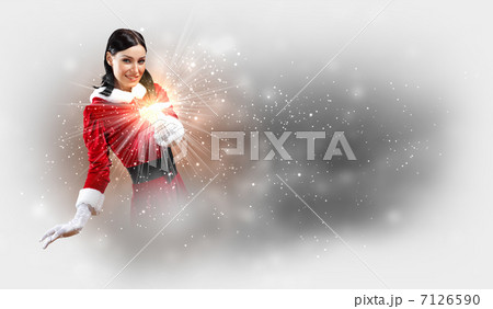 Portrait of girl wearing santa claus clothes 7126590