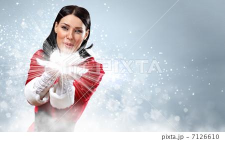 Portrait of girl wearing santa claus clothes 7126610
