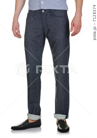 Fashion concept with trousers on white 7128374