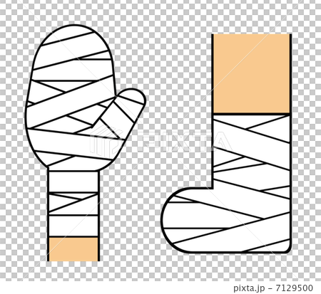 Bandage wrapped in limbs 7129500