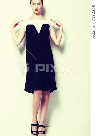 Fashion Clothes. Modish Woman in Elegant Dress - series of photos Fashion Clothes. Modish Woman in Elegant Dress - series of photos 7132250