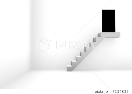 階段と出口の素材のイラスト素材