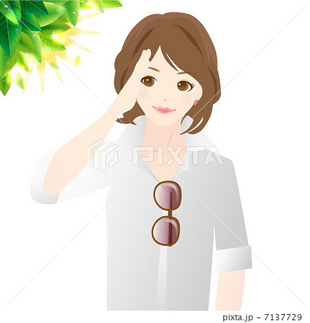 紫外線を避ける女性 7137729