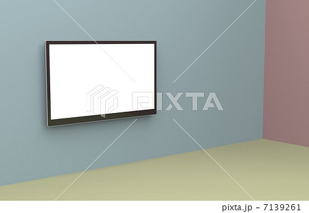 壁掛けテレビのイラスト素材