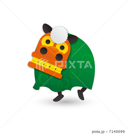 獅子舞【年賀状素材】  7140099