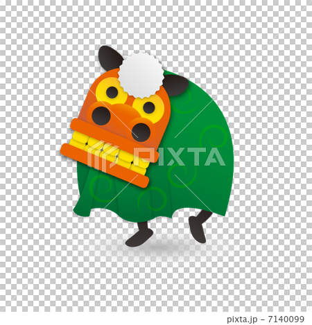 獅子舞【年賀状素材】  7140099