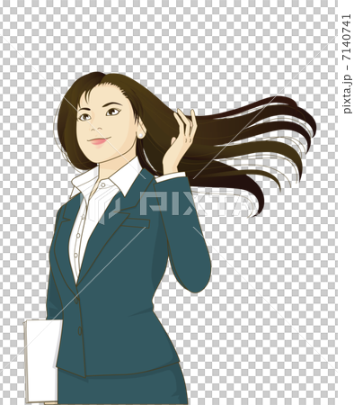 女性・新入社員B（白背景） 7140741