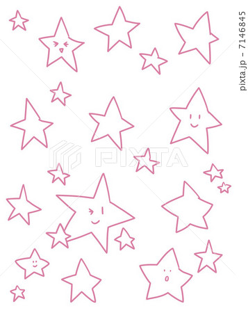 星柄手描きイラスト ピンク 星柄手描きイラスト ピンク 7146845