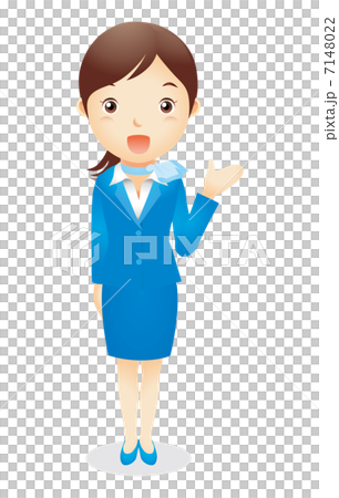 Business woman (light blue) Illustration 7148022