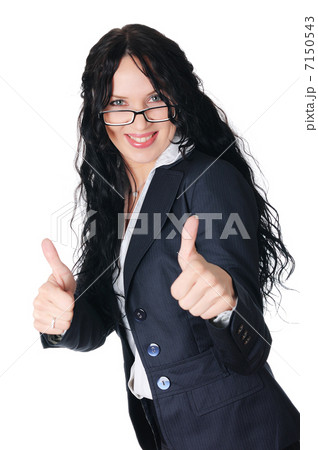 young charming brunette in a business suit young charming brunette in a business suit 7150543