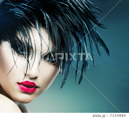 Fashion Art Portrait Of Beautiful Girl. Vogue Style Woman 7154994