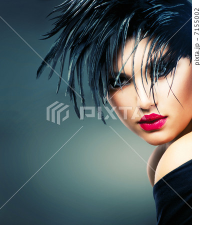 Fashion Art Portrait Of Beautiful Girl. Vogue Style Woman 7155002
