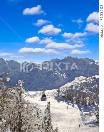 Ski resort of Bovec in a clear winter day. Slovenia 7155532