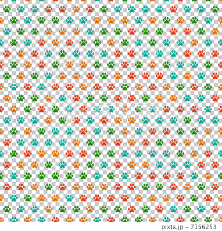 犬の足跡シームレスパターン 7156253