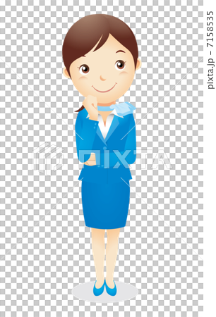 Business woman (light blue) Illustration Business woman (light blue) Illustration 7158535