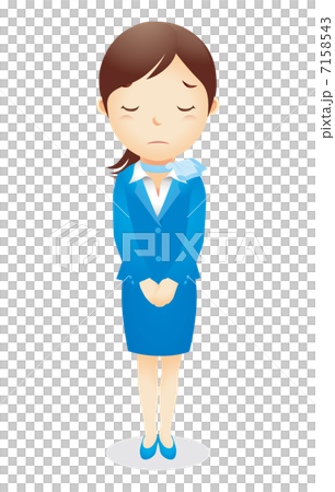 Business woman (light blue) Illustration 7158543