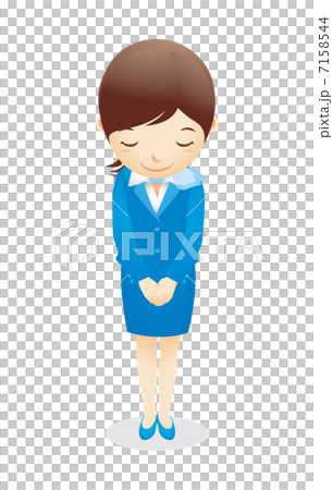 Business woman (light blue) Illustration 7158544