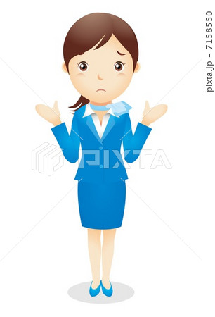 ビジネス女性（水色）イラスト 7158550