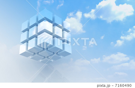 キューブのオブジェクトと空 7160490