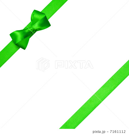 green ribbons with simple bow green ribbons with simple bow 7161112