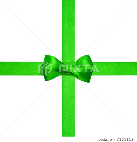 square composition with green ribbons and a simple bow square composition with green ribbons and a simple bow 7161113