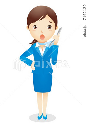 ビジネス女性（水色）イラスト 7162129