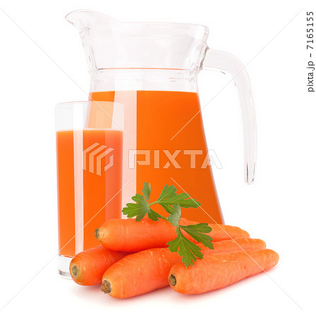 Carrot vegetable juice in glass jug Carrot vegetable juice in glass jug 7165155