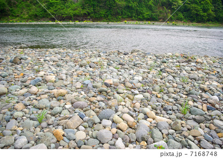 相模川の河原と川面 7168748