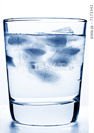 Glass of cool water with ice 7173342