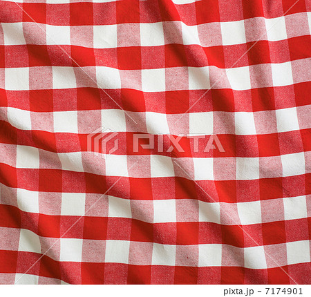 red and white linen tablecloth 7174901