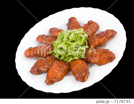 Chinese food. Chicken in starch, clipping path. 7176735