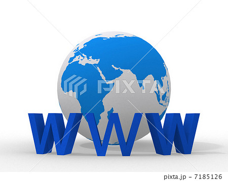 3d illustration of earth globe and mouse cursor, over white back 7185126