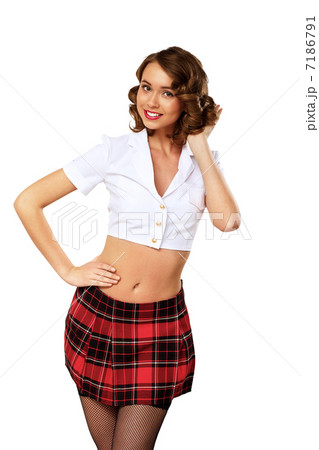 Woman dressed in retro style 7186791