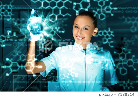 Young chemist working in laboratory Young chemist working in laboratory 7188514