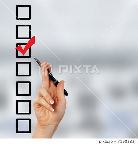 Check list with red mark Check list with red mark 7190333