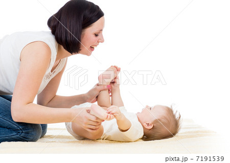 happy mother having fun with her baby boy infant 7191539