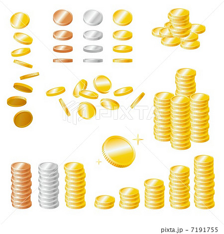 コイン 硬貨のイラスト素材
