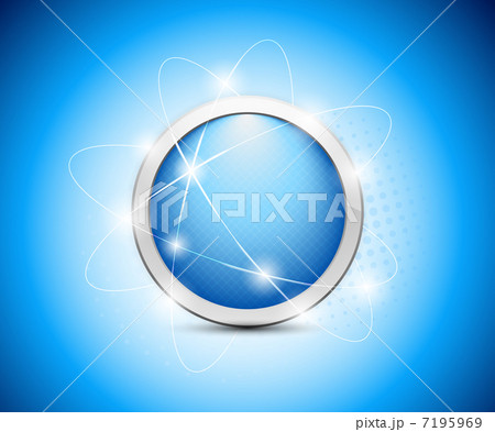 Abstract blue button 7195969
