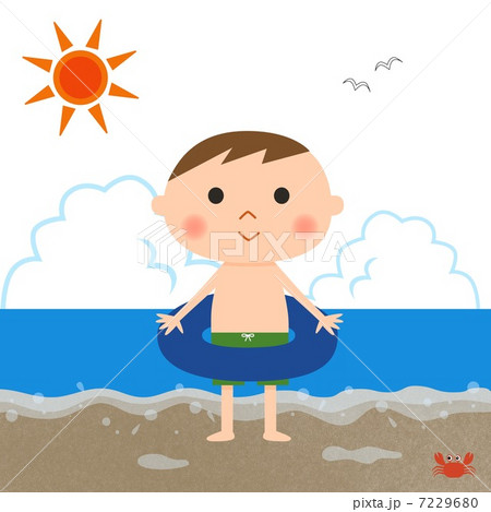 子供と海水浴 7229680